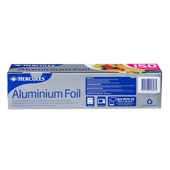 Hercules Aluminium Foil 150mtr x 30cm x3