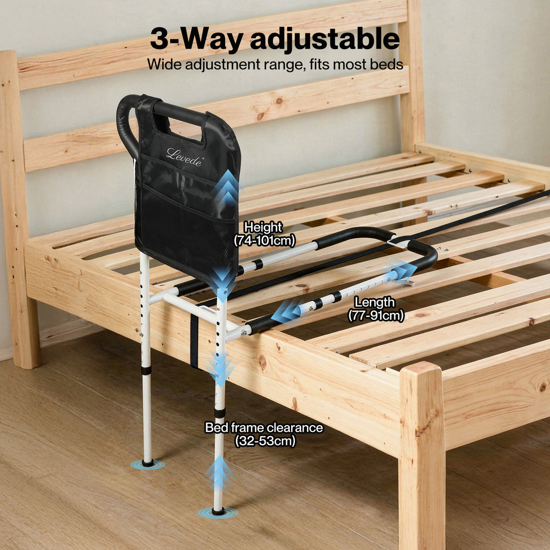Bed Rail Safety Bed Assist Rail Grab Handrail Adjustable Elderly Adult