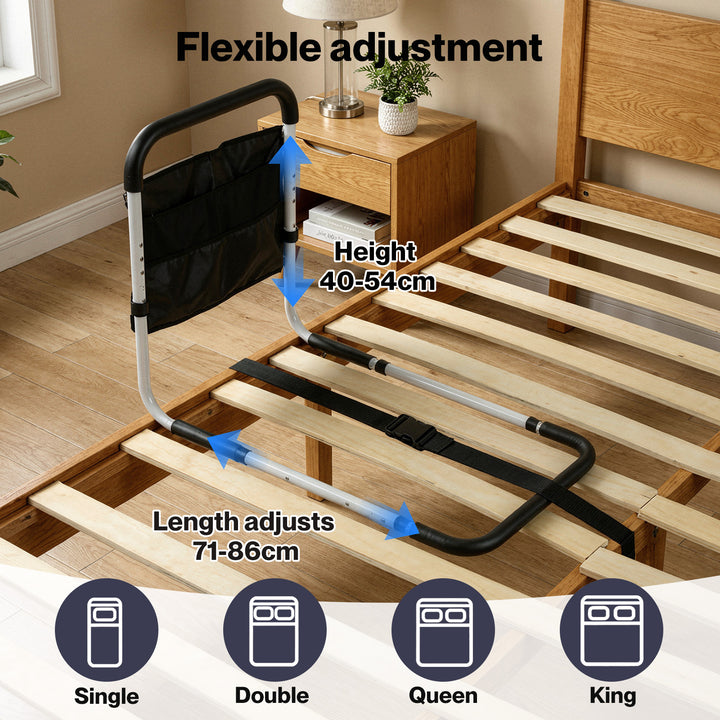 Bed Rail Safety Bed Assist Rail Grab Handrail Adjustable Elderly Antislip