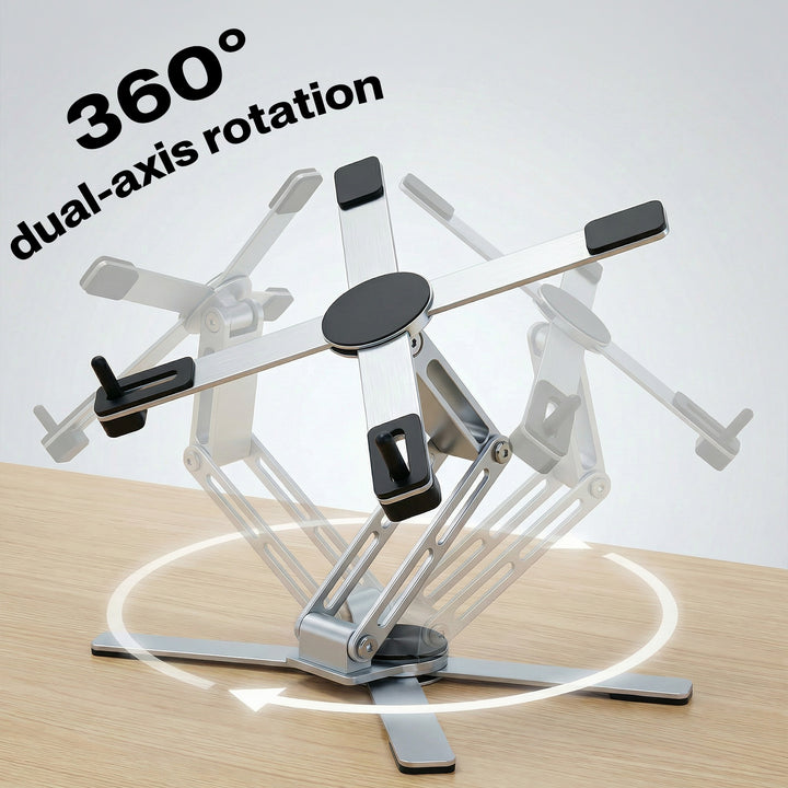 Portable Laptop Stand 360 Rotating Bracket Foldable Aluminum Desk Riser