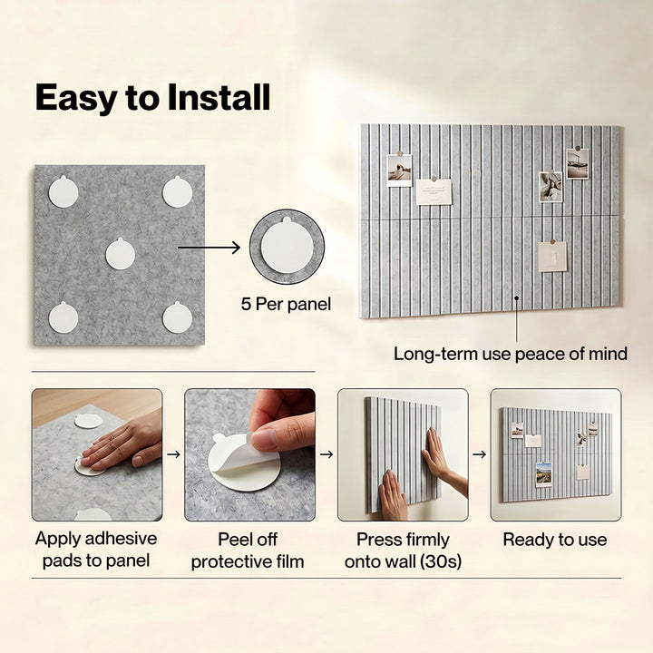 Cork Boards Alternative Photo Display Board 6 Pcs 30cmx30cm Coustic Grey