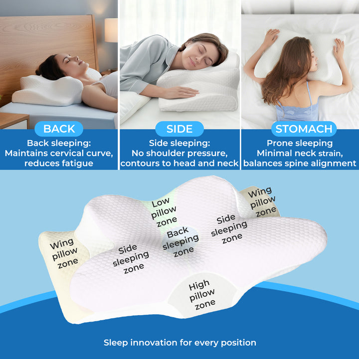 Cervical Pillow Ergonomic Cooling Neck Support Pillow Neck Pain Relief
