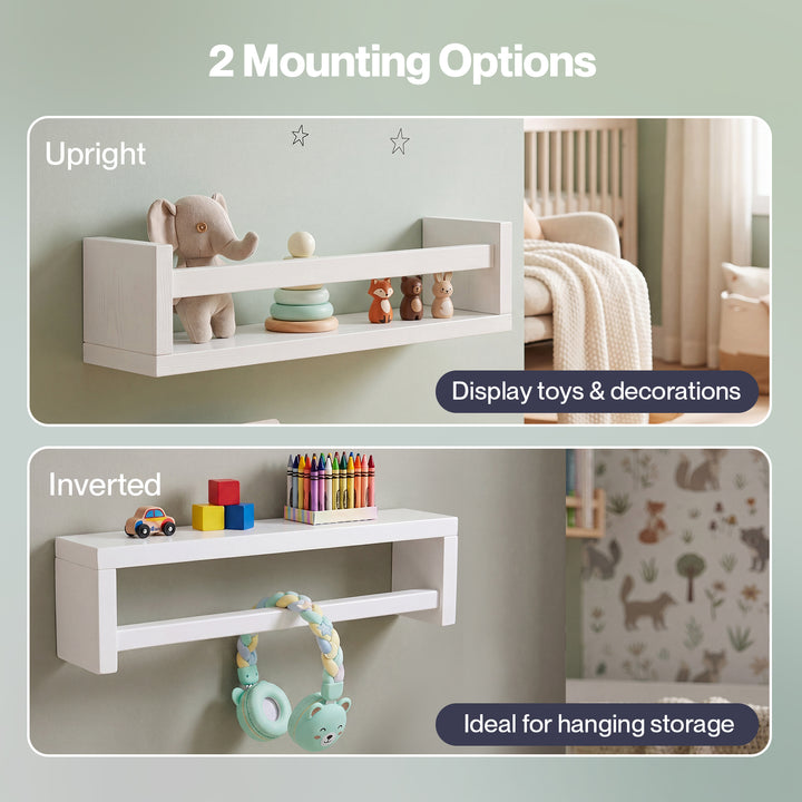 Book Shelves Floating Kids Nursery 3 Pcs  Display Wall Shelves Bedroom