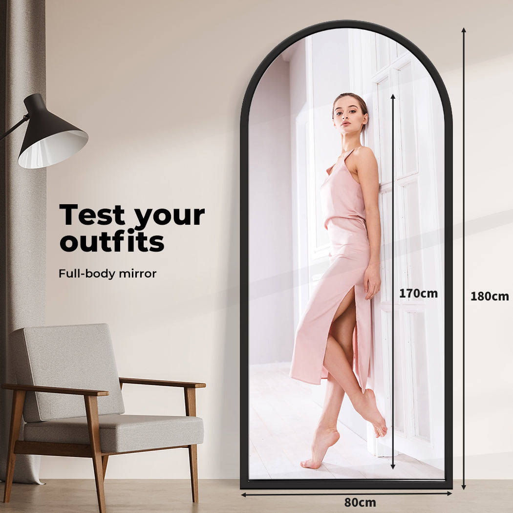 180X80cm Full Length Mirrors Arch Floor Dressing Standing Mirror Makeup