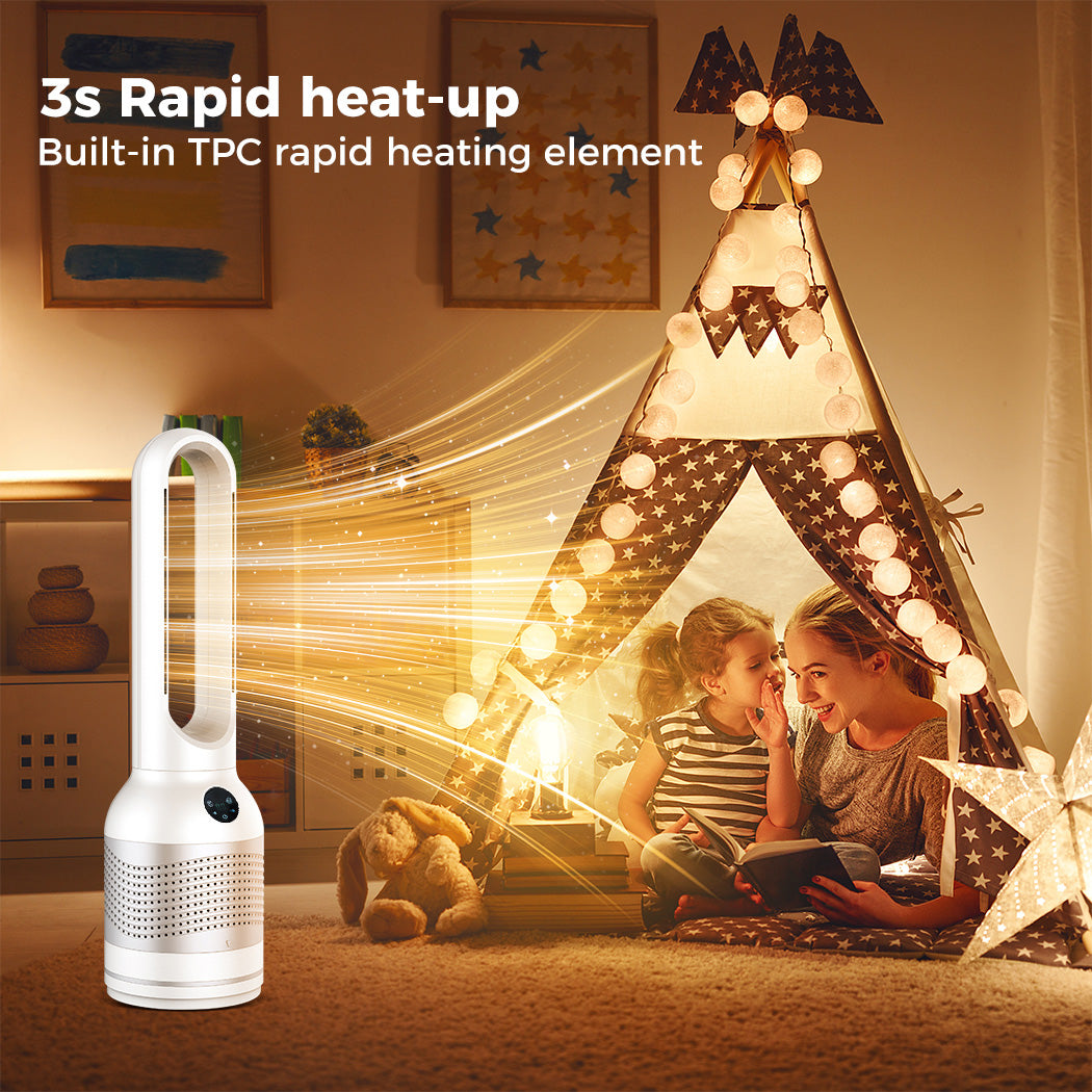 Spector 3 in 1 Bladeless Tower Fan Heater Cooler Purifying HEPA Oscillating