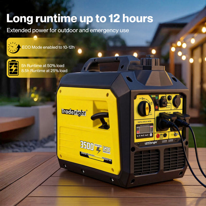 3500W Petrol Inverter Generator Portable Silent Pure Sine Wave Power