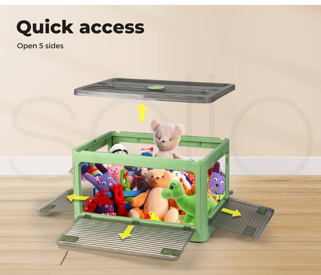Storage Box Stackable Storage Container - Green