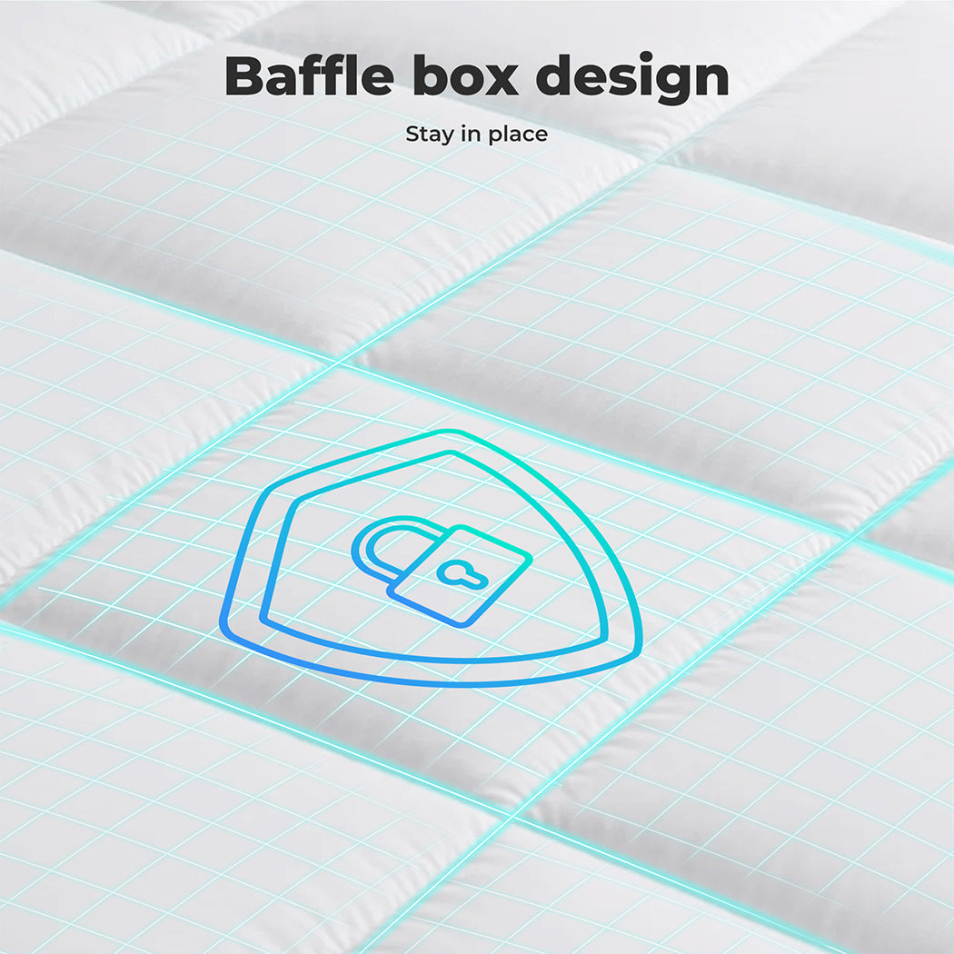 Bedding Mattress Topper Pillowtop Cover Protector Machine Washable.