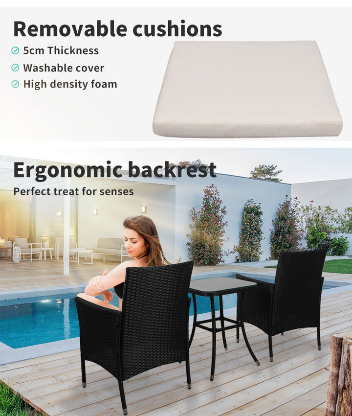 Levede 3 Pcs Outdoor Furniture Setting - Levede