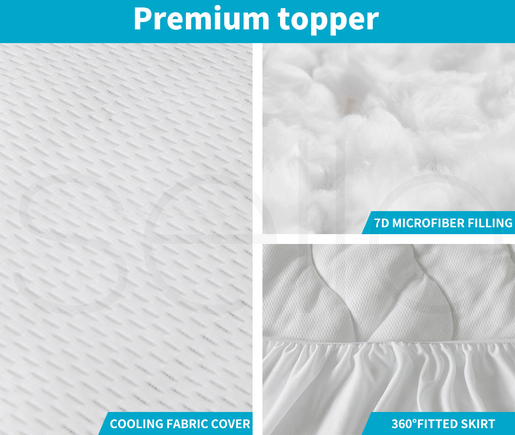 Dreamz Cool Mattress Topper Protector - Levede