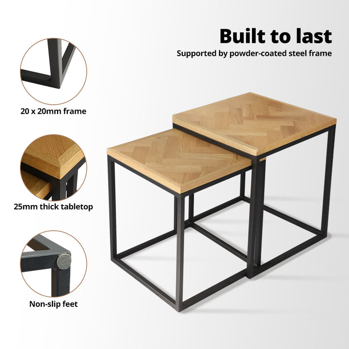 Levede 2PCS Nesting Coffee Tables - Levede