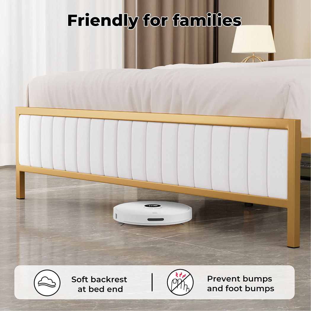 White Metal Bed Frame – Modern Style