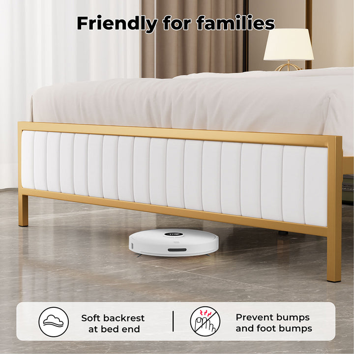 White Metal Bed Frame – Modern Style