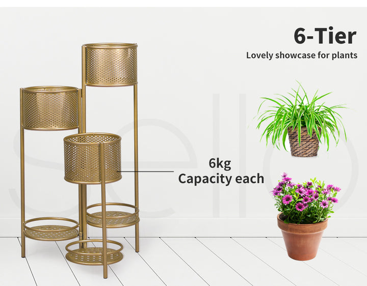 Levede 6 Tier Plant Stand Swivel Outdoor - Levede