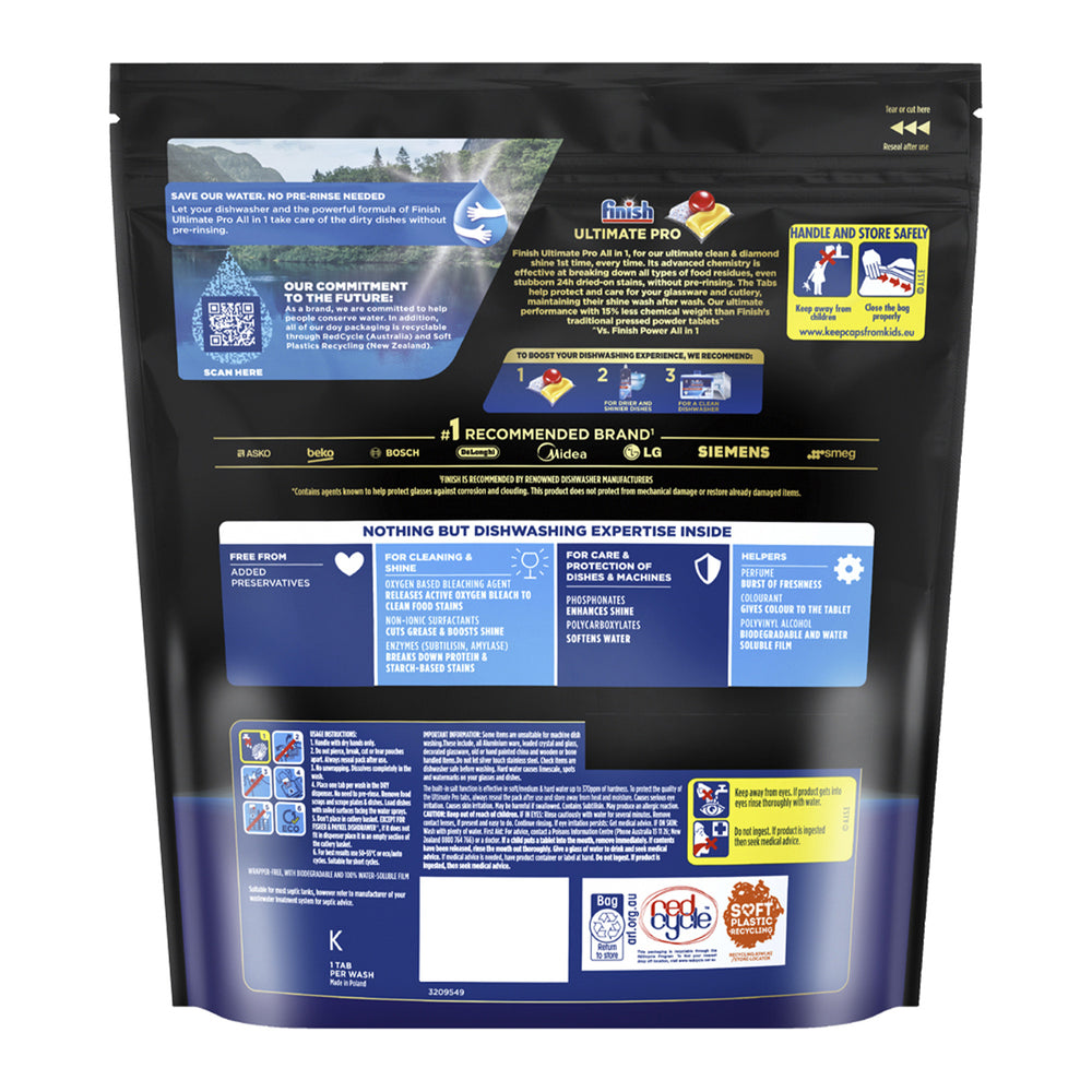 Finish Ultimate Pro 42c/Tab x 128 Baking Soda Dishwasher Tablets.