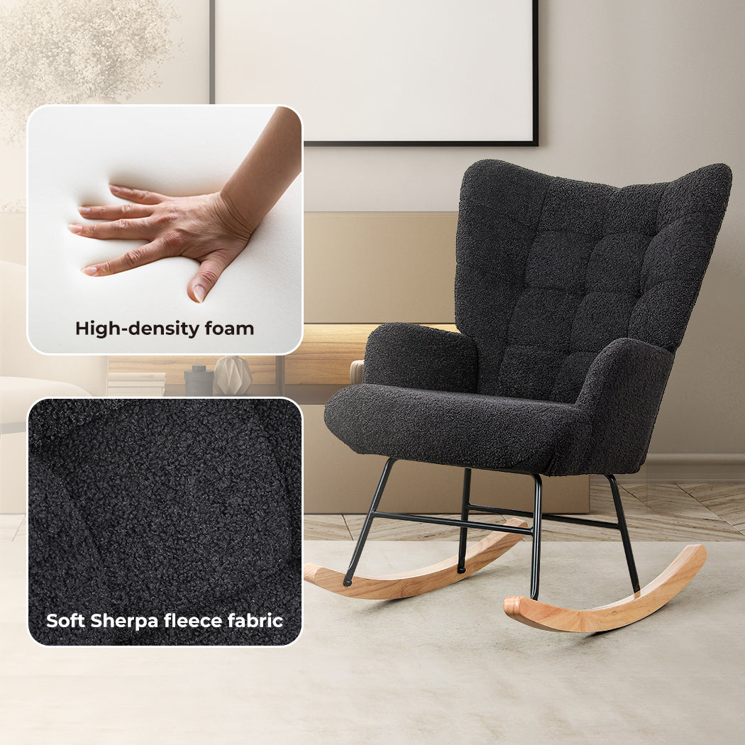 Levede Fleece Rocking Chair