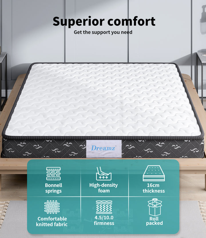 Dreamz Spring Mattress Bed Pocket Tight - Levede