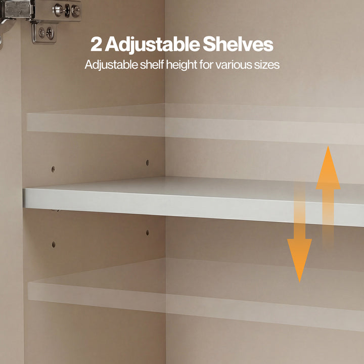 Bathroom Cabinet Freestanding Storage Cupboard Slim 3 Tier Shelves