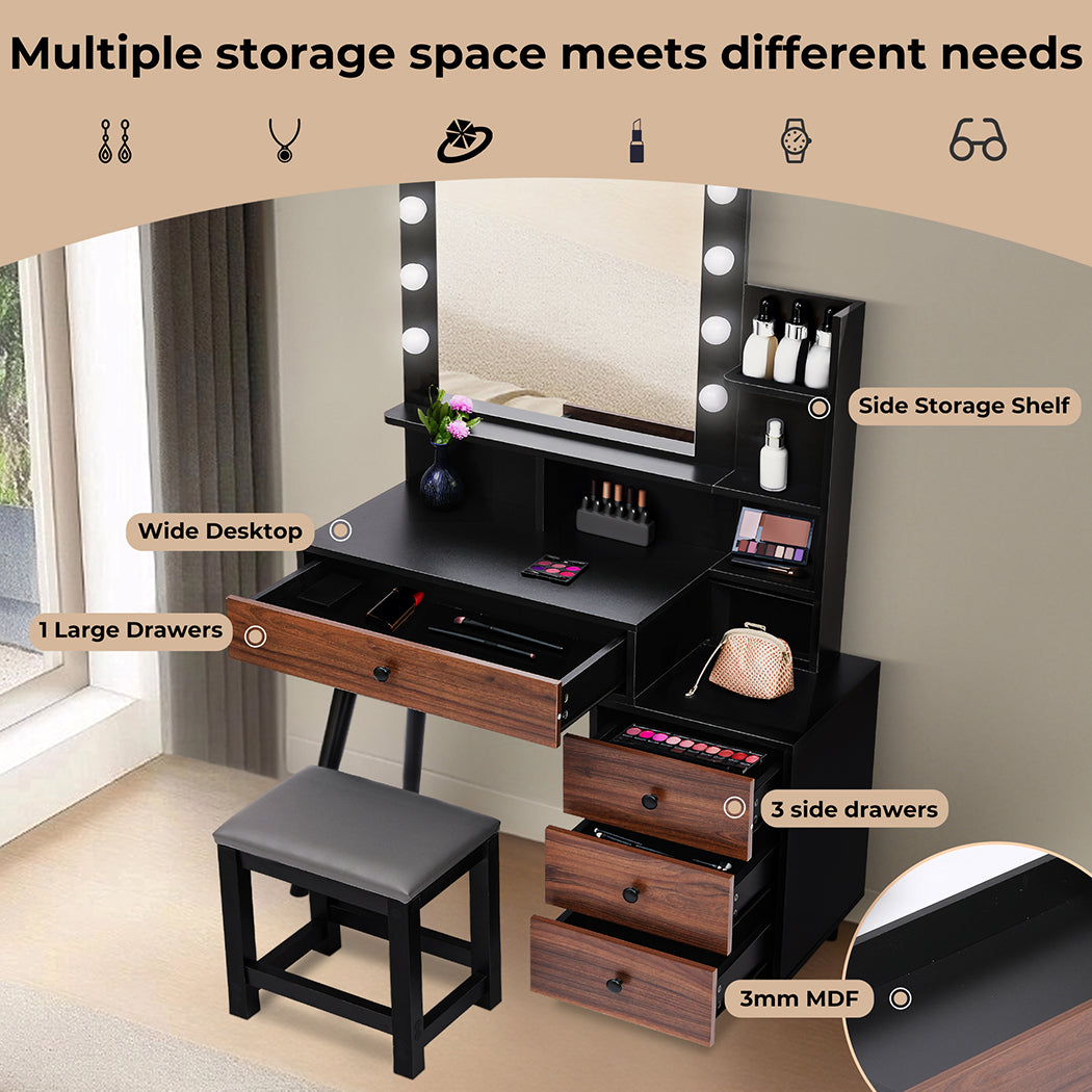 Dressing Table Set with LED Bulbs