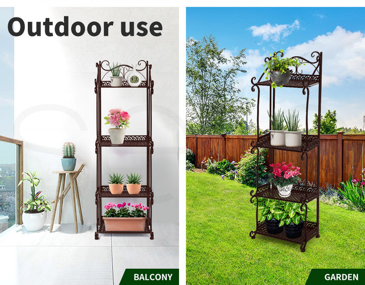 Levede Plant Stand 4 Tiers Outdoor Indoor - Levede