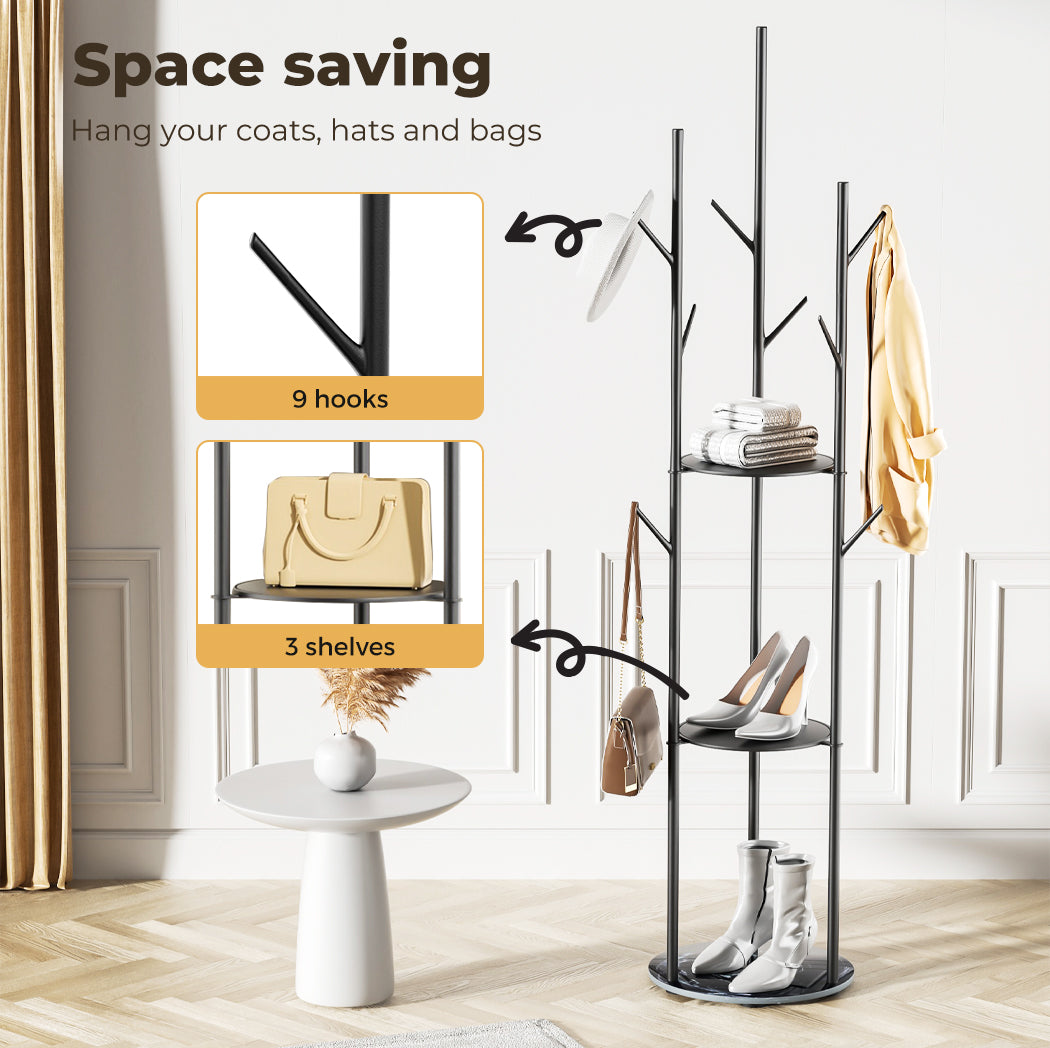 Levede Coat Rack Clothes Stand 8 Hook Organizer - Levede