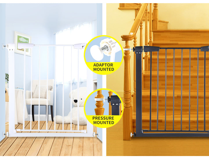 Levede Baby Safety Gate Adjustable Pet Black Ramp - Levede
