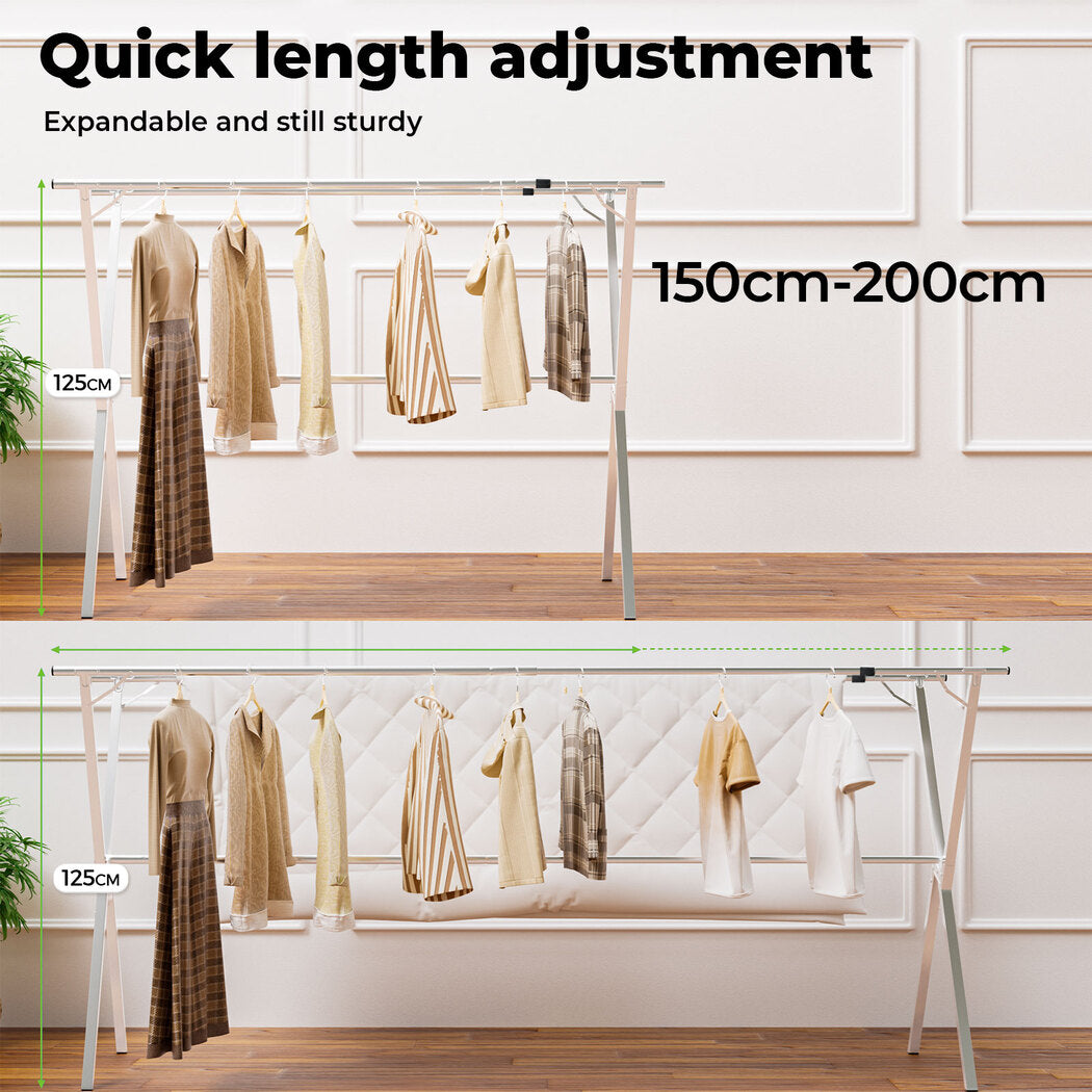 Levede Clothes Drying Rack Garment Airer - Adjustable Foldable