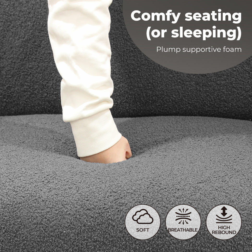 Levede Cloud Sofa 3 Seater Sherpa Fleece