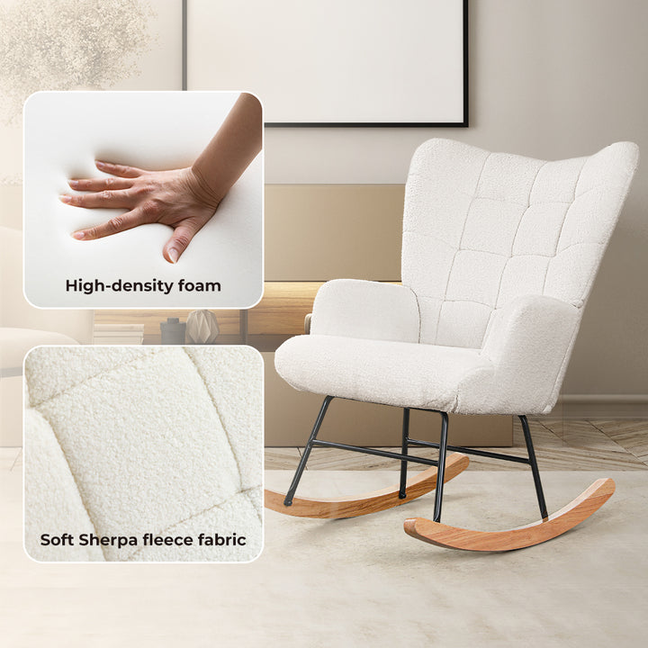 Levede Fleece Rocking Chair - Levede