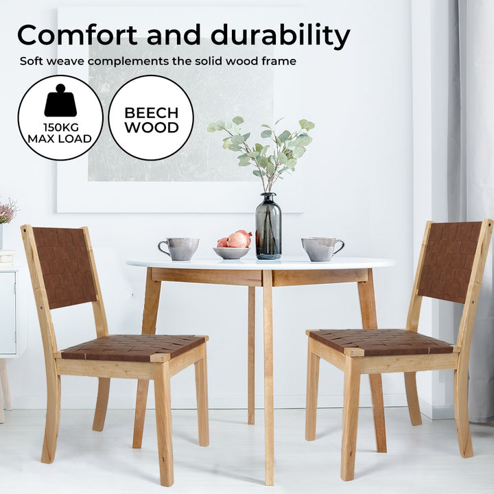 Levede Retro Dining Chairs – PU Leather