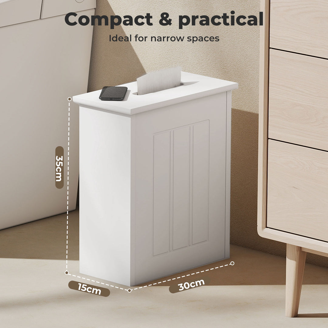 Bathroom Storage Box Lid Slim Toilet Paper Storage Organiser Container