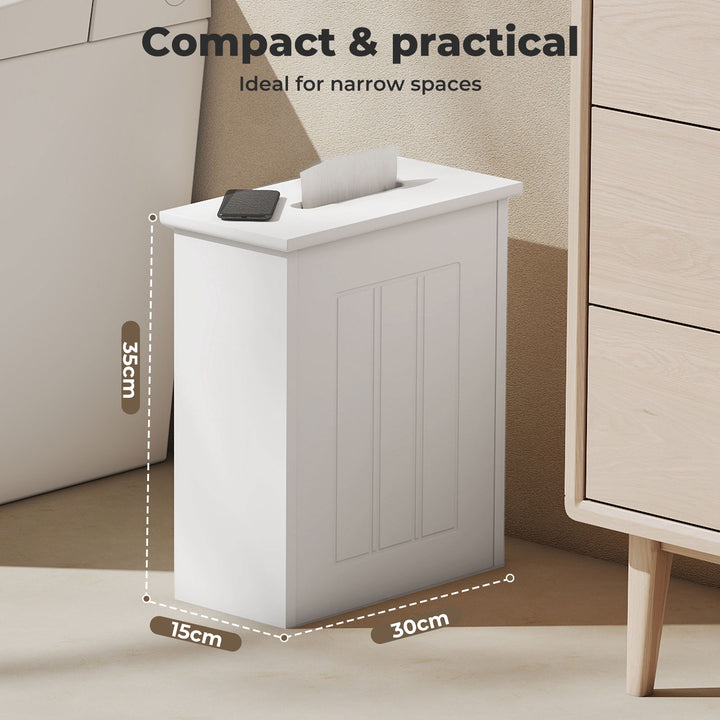 Bathroom Storage Box Lid Slim Toilet Paper Storage Organiser Container