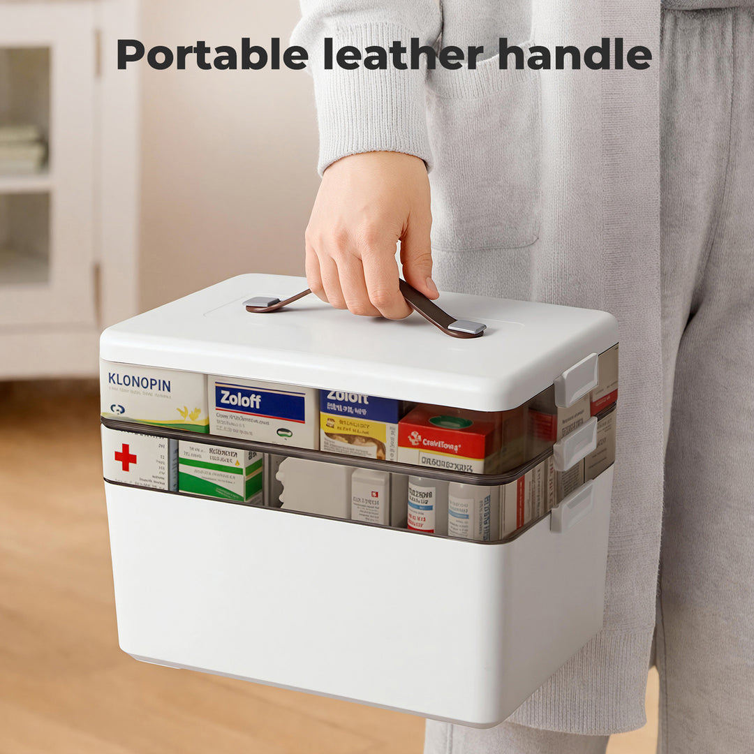 Medical Storage Box 3 Layer Portable Medical Case Organiser Household
