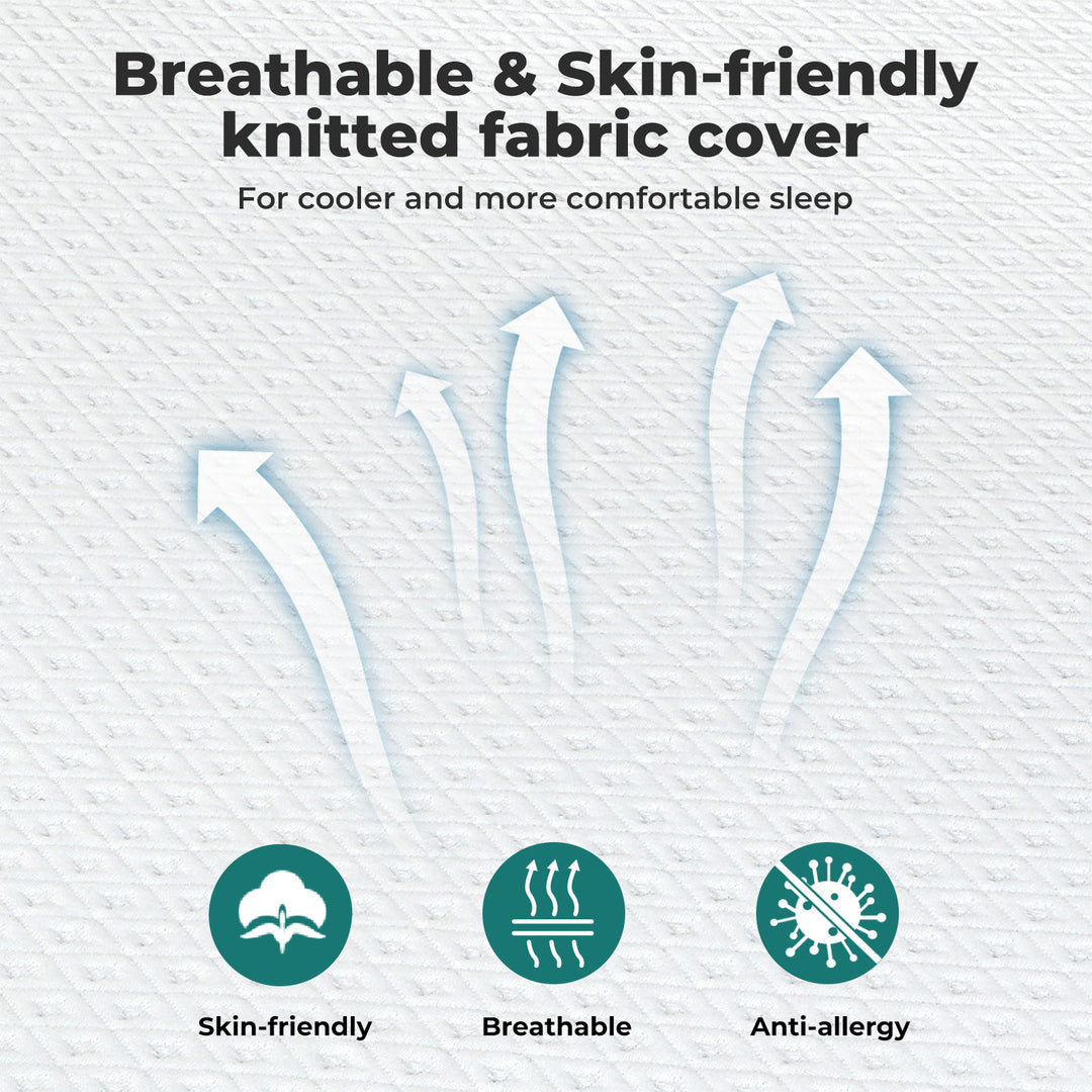 Memory Foam Mattress Topper Dual-layer Airflow Gel Bamboo Cover