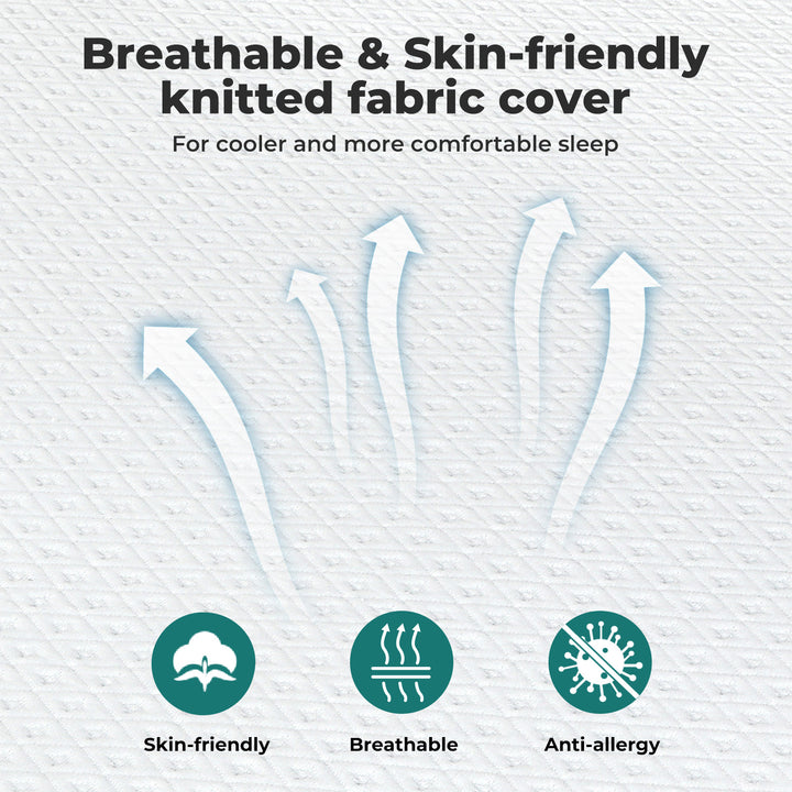 Memory Foam Mattress Topper Dual-layer Airflow Gel Bamboo Cover