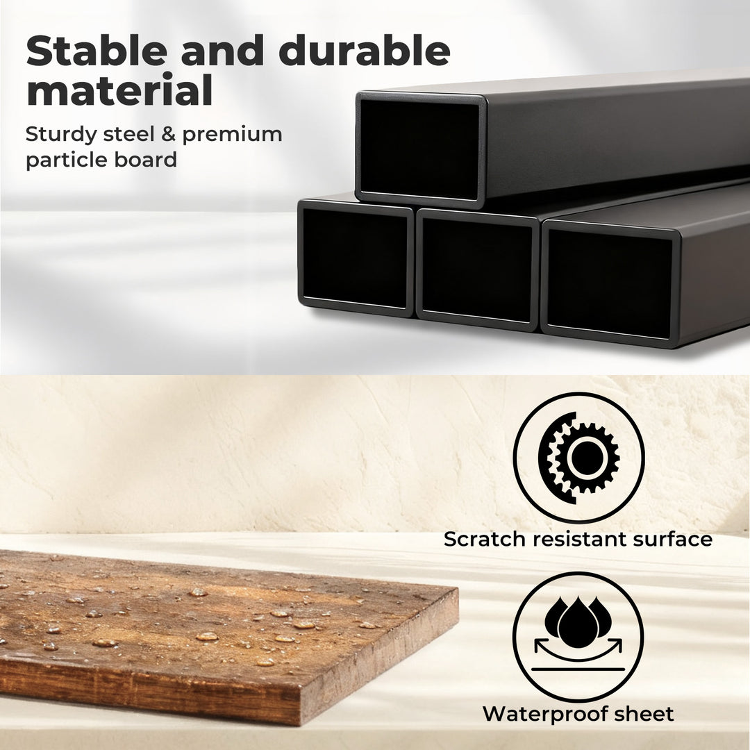 TV Stand Cabinet Entertainment Wood TV Unit 3 Drawers 3 Shelves 147cm