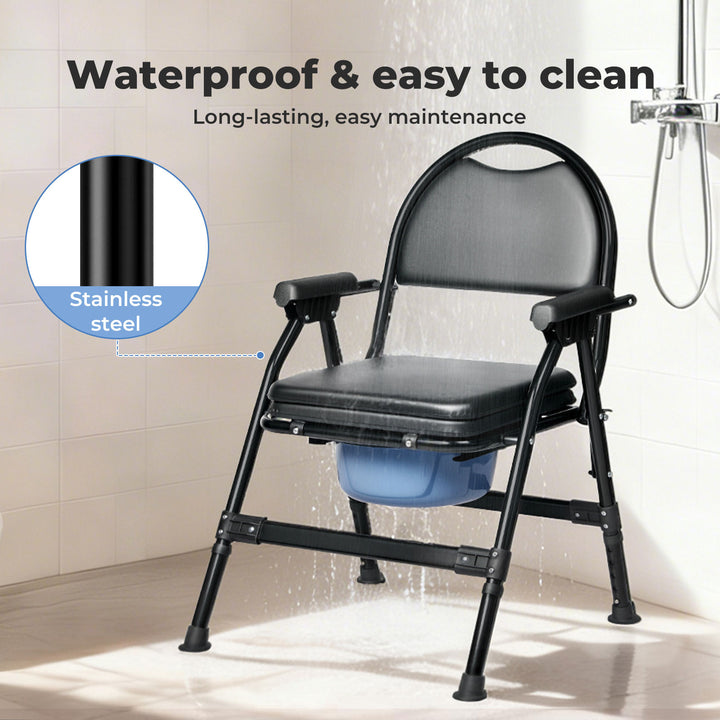 Shower Tiolet Commode Chair Bedside Seat Elderly Pregnant Disability Aid