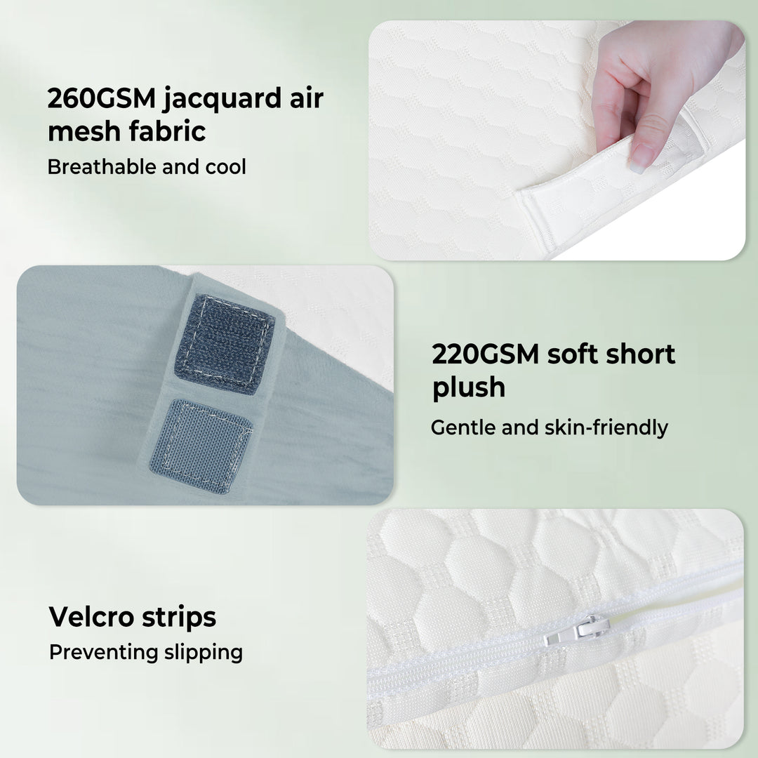 3-in-1 Orthopedic Bed Wedge Pillow Memory Foam Sleep Support Adjustable