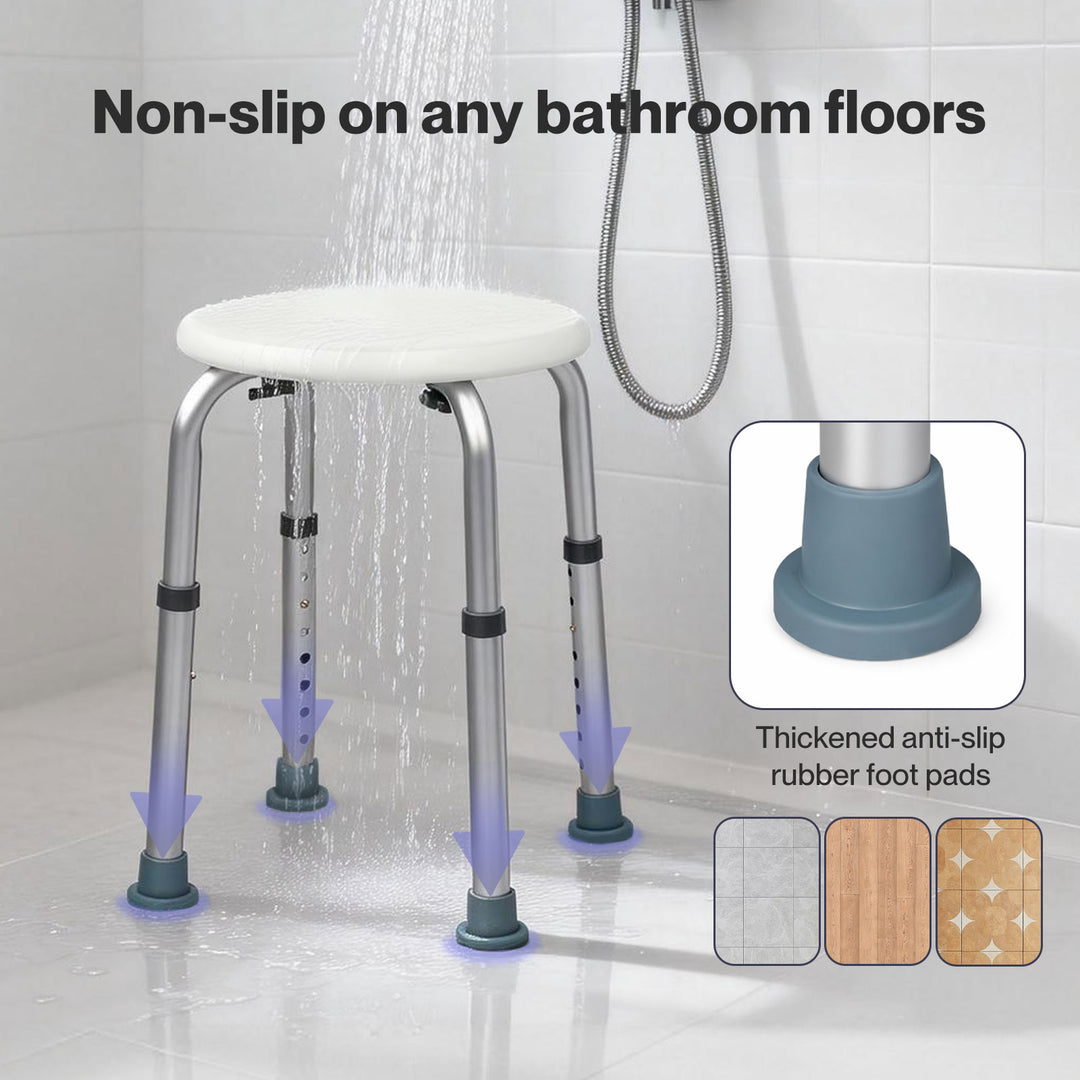 Shower Chair Bath Stool Seat Safety Bathroom Adjustable Height Non Slip