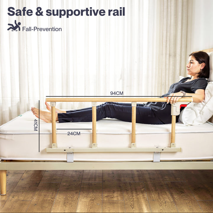 Foldable Bed Rails Elderly Adults Safety Adjustable Bedside Grab Handles