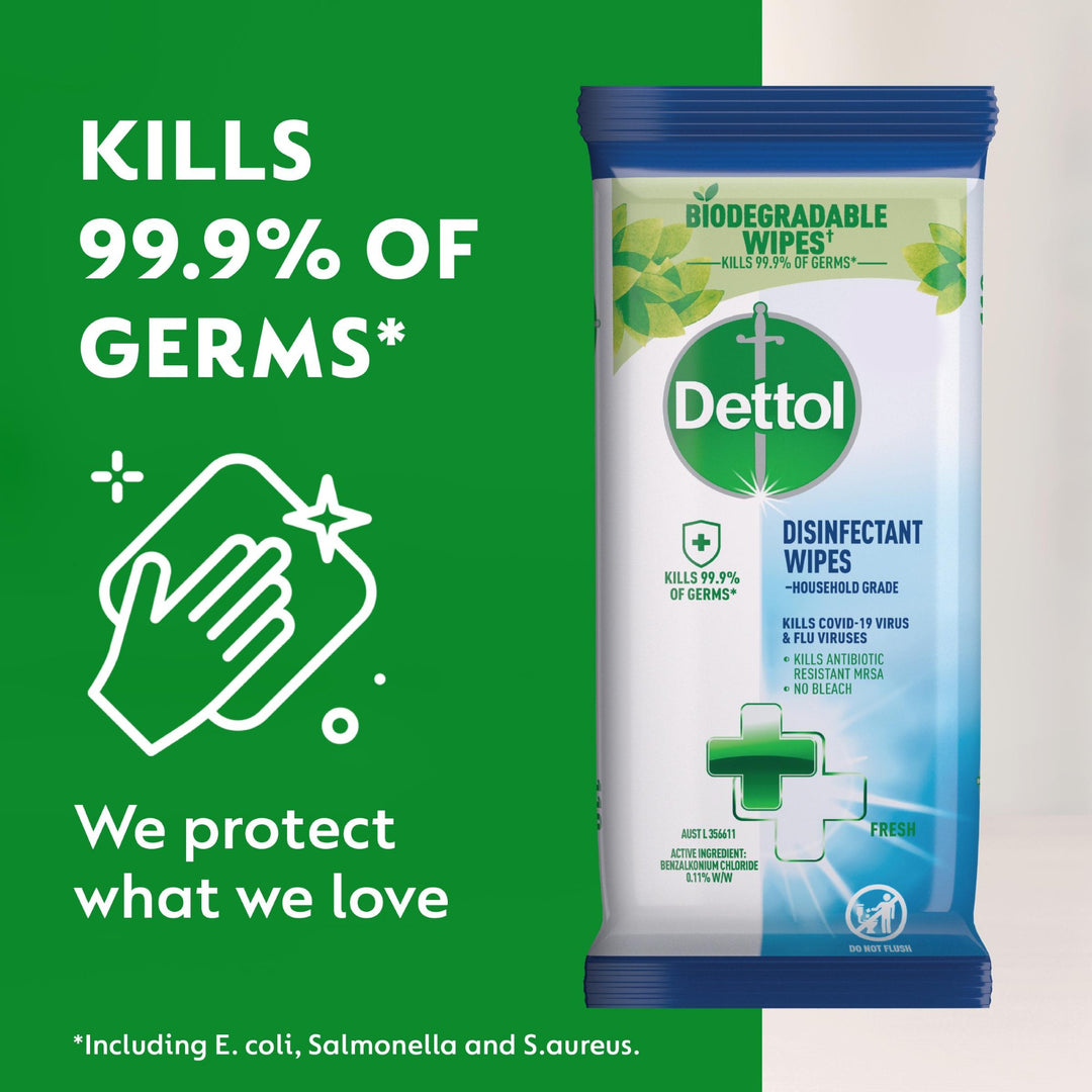 Dettol 600 X Disinfectant Wipes Fresh x4