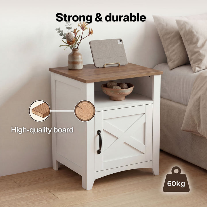 Bedside Tables Nightstands Set of 2 Storage Cabinet Bedroom Living Room