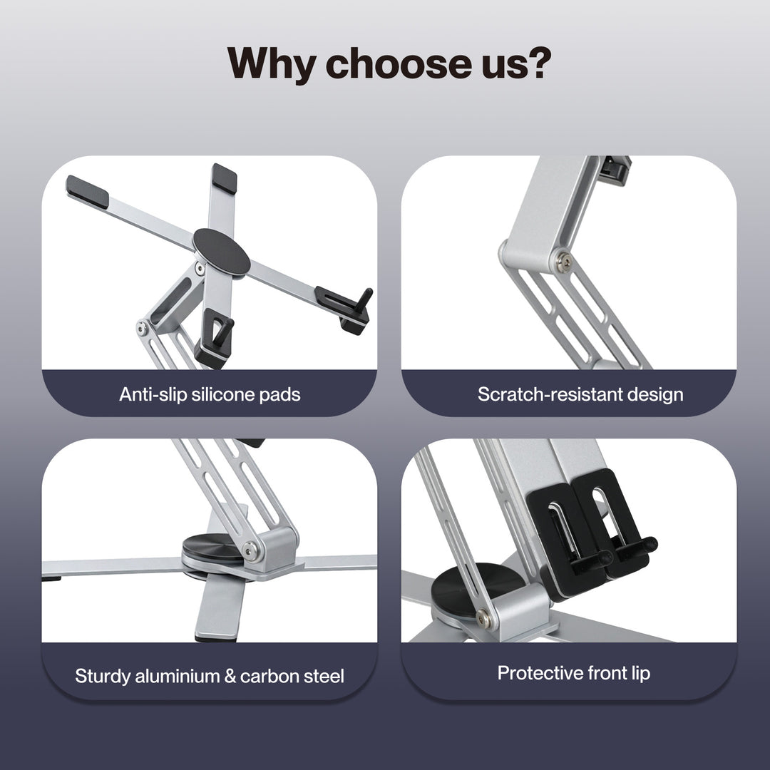 Portable Laptop Stand 360 Rotating Bracket Foldable Aluminum Desk Riser
