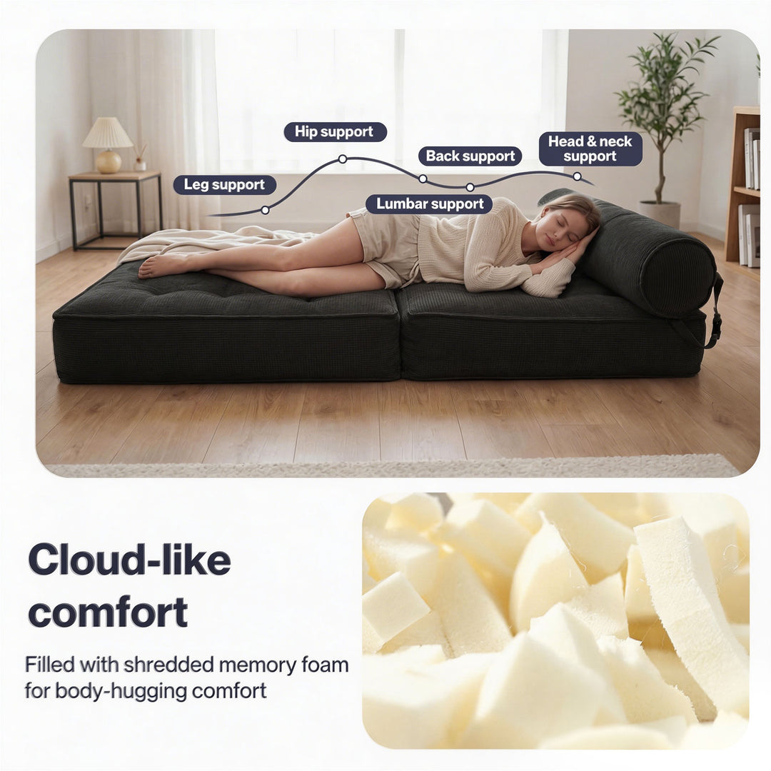 3 in 1 Convertible Sofa Bed Foldable Single Sleeper Chair Living Room