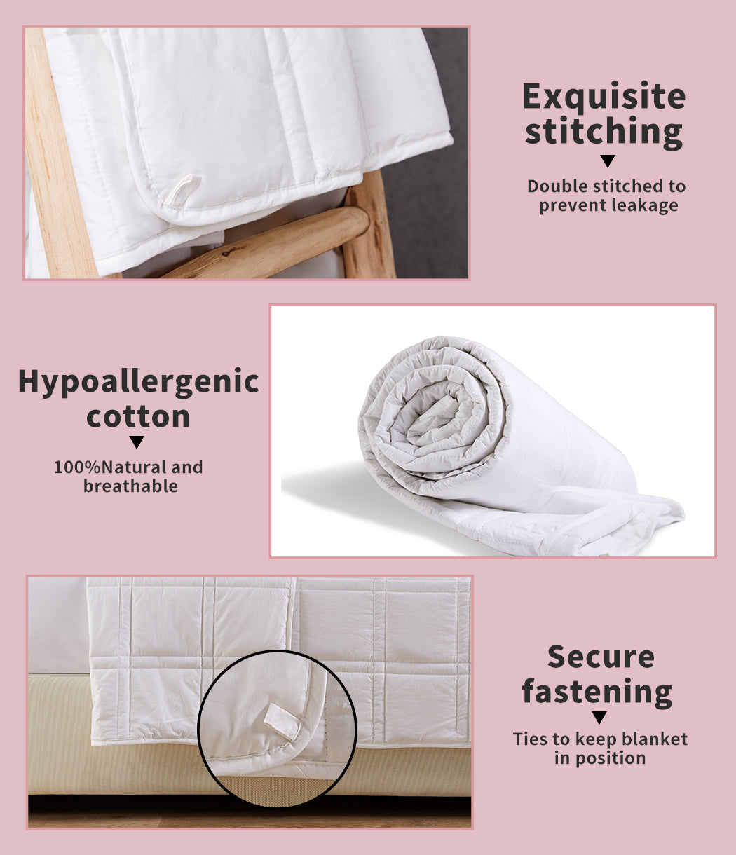 Weighted Blanket Cotton Heavy Gravity Adults Deep Relax Relief 11kg