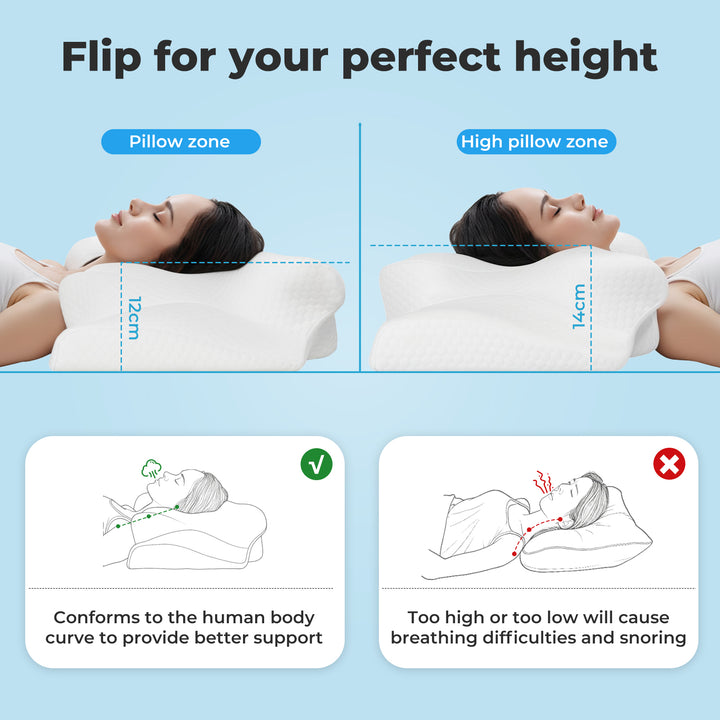 Cervical Pillow Ergonomic Cooling Neck Support Pillow Neck Pain Relief