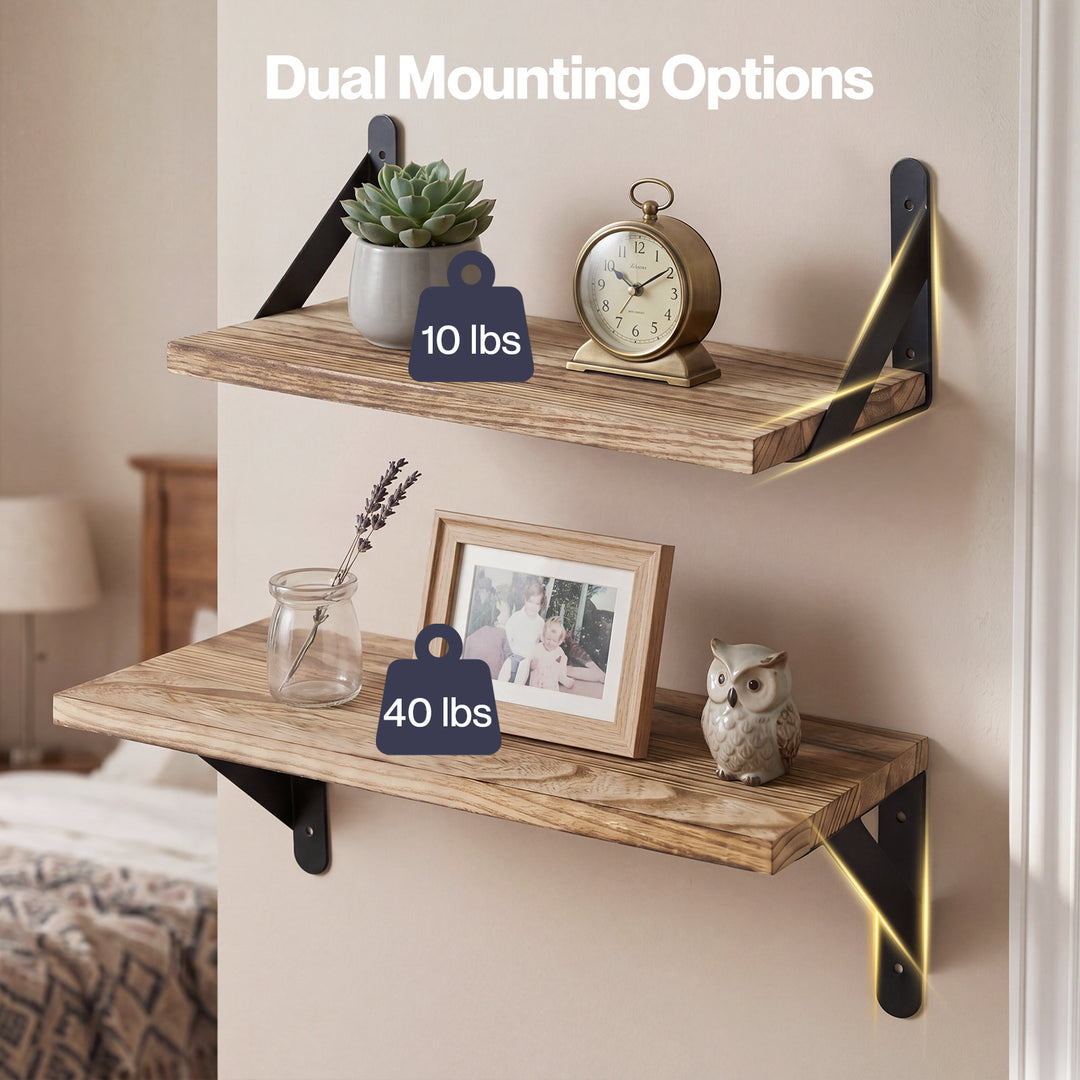 Floating Wall Shelves 6 Pcs Wall Mounted Display Bookshelf Rack Kitchen