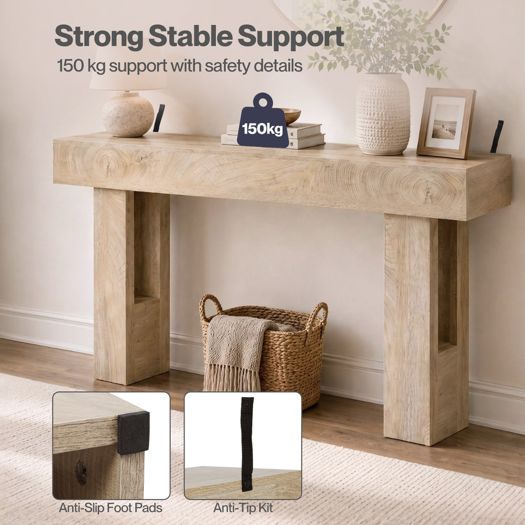 Console Table 160cm Sofa Table Narrow Entryway Hallway Living Room Wood