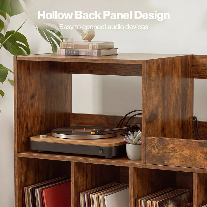 Record Player Stand Vinyl Holder Cabinet Turntable Table 300+ Albums