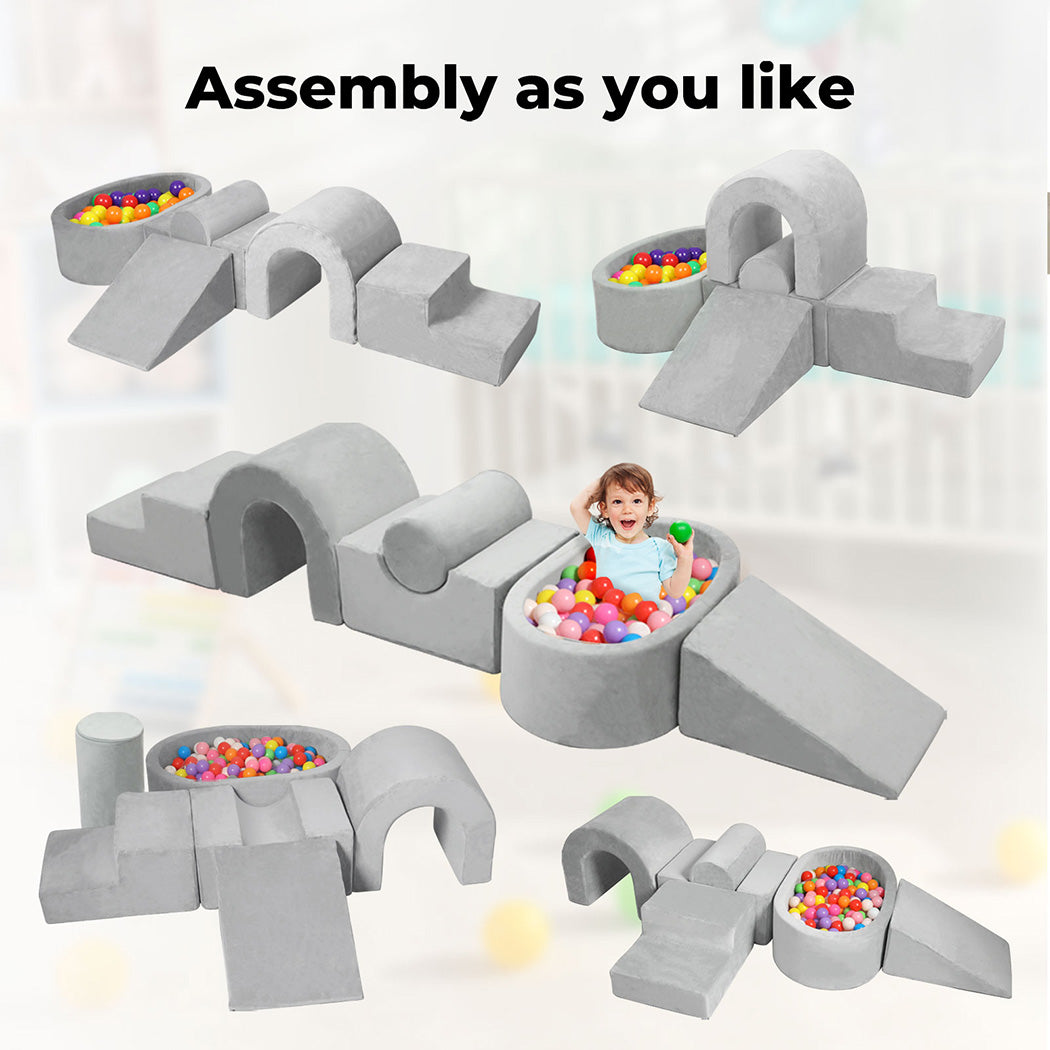 6-Piece Kids Foam Play Set Climbing Blocks for Toddlers Indoor Soft Toys
